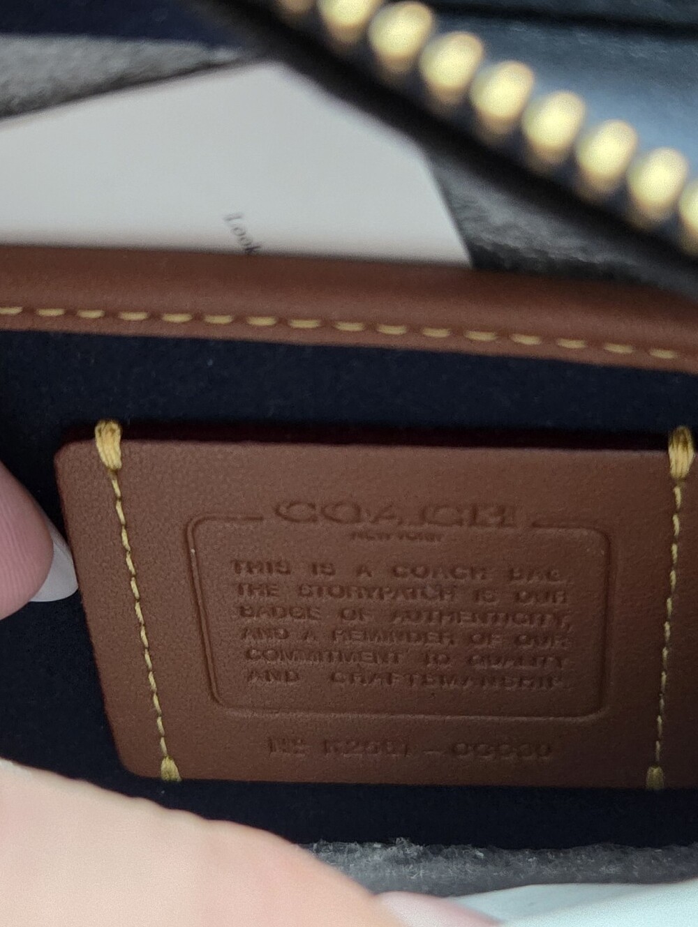 Coach Empire 34-Navy with Gold Hardware - Picture 3 of 10